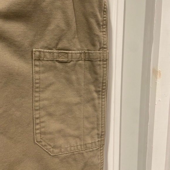 L.L. Bean Mens Size 32X30 Cotton Khaki Flannel Lined Chino Pants Zip Pocket - Picture 14 of 14